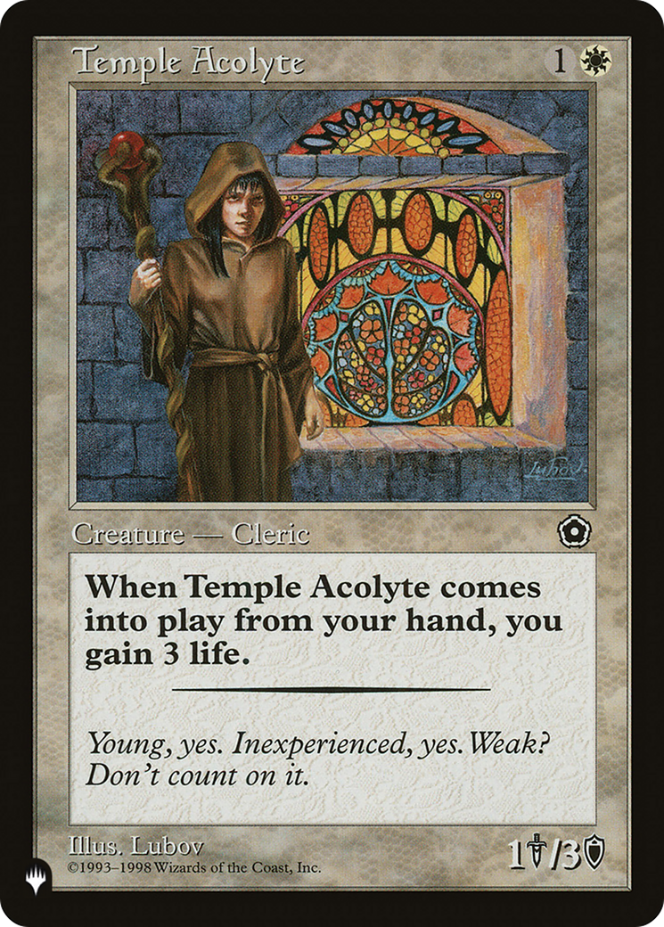 Temple Acolyte [The List Reprints] | I Want That Stuff Brandon