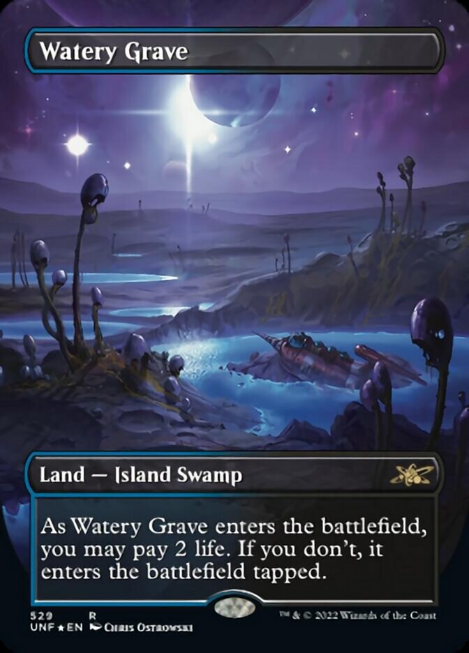 Watery Grave (Borderless) (Galaxy Foil) [Unfinity] | I Want That Stuff Brandon