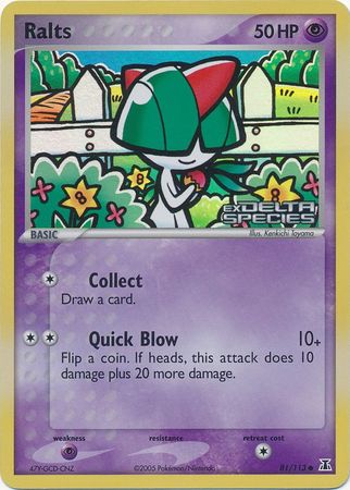 Ralts (81/113) (Stamped) [EX: Delta Species] | I Want That Stuff Brandon