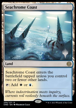 Seachrome Coast (Promo Pack) [Phyrexia: All Will Be One Promos] | I Want That Stuff Brandon