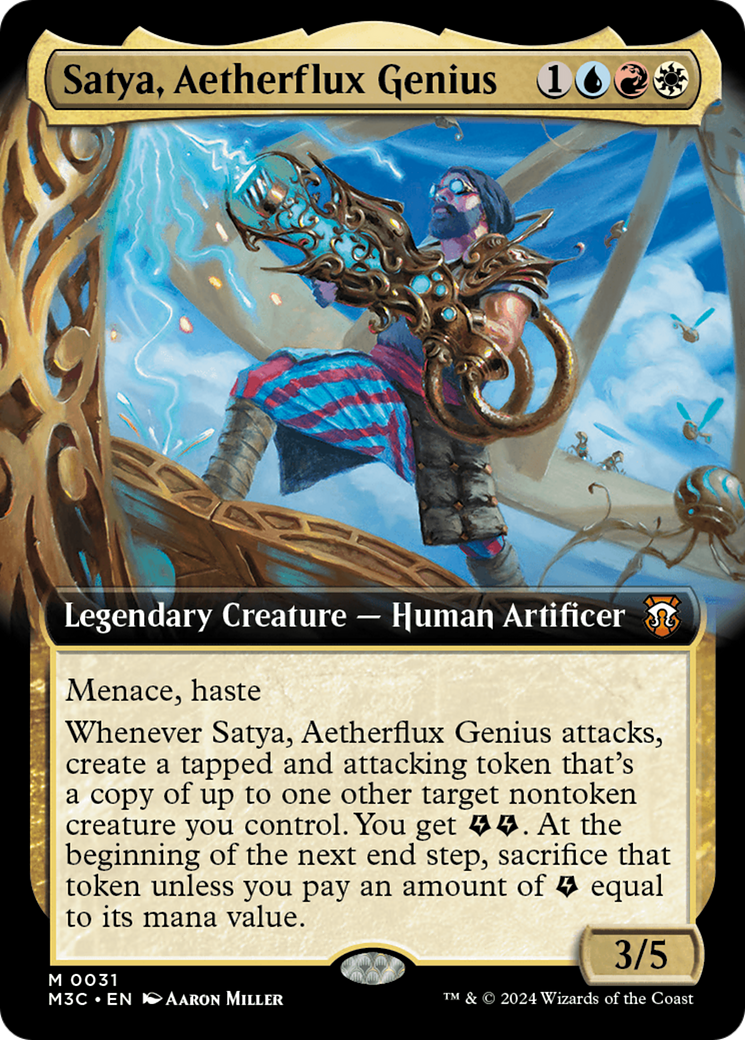 Satya, Aetherflux Genius (Extended Art) [Modern Horizons 3 Commander] | I Want That Stuff Brandon