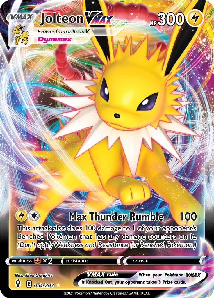 Jolteon VMAX (051/203) [Sword & Shield: Evolving Skies] | I Want That Stuff Brandon