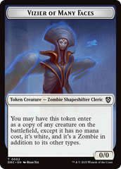 Angel of Sanctions // Vizier of Many Faces Double-Sided Token [Aetherdrift Commander] | I Want That Stuff Brandon