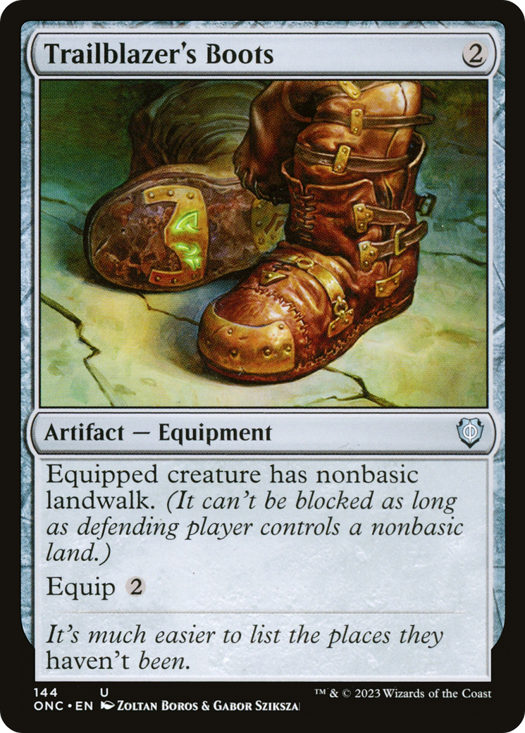 Trailblazer's Boots [Phyrexia: All Will Be One Commander] | I Want That Stuff Brandon