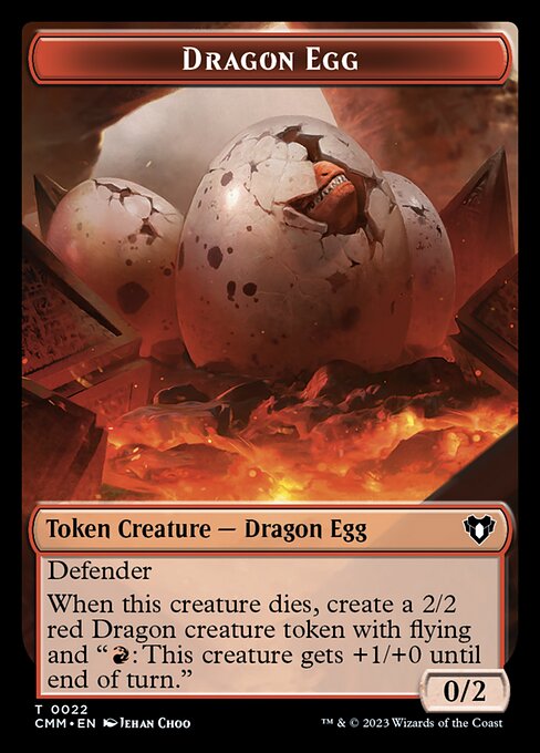 Treasure // Dragon Egg Double-Sided Token [Commander Masters Tokens] | I Want That Stuff Brandon