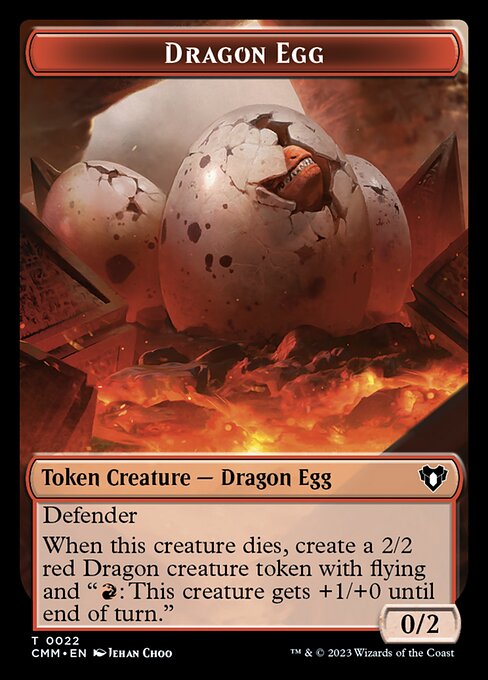 The Monarch // Dragon Egg Double-Sided Token [Commander Masters Tokens] | I Want That Stuff Brandon