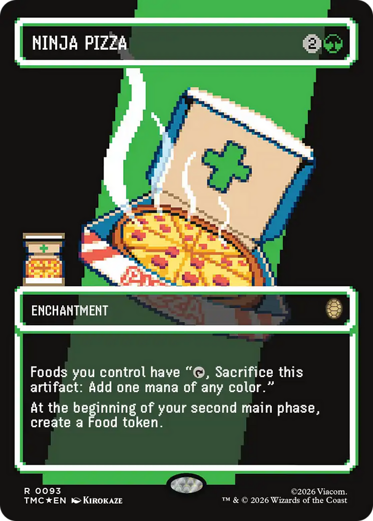 Ninja Pizza (Borderless) (Surge Foil) [Teenage Mutant Ninja Turtles Commander] | I Want That Stuff Brandon