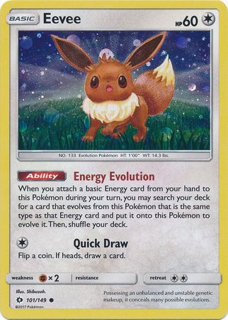 Eevee (101/149) (Cosmos Holo) [Sun & Moon: Base Set] | I Want That Stuff Brandon