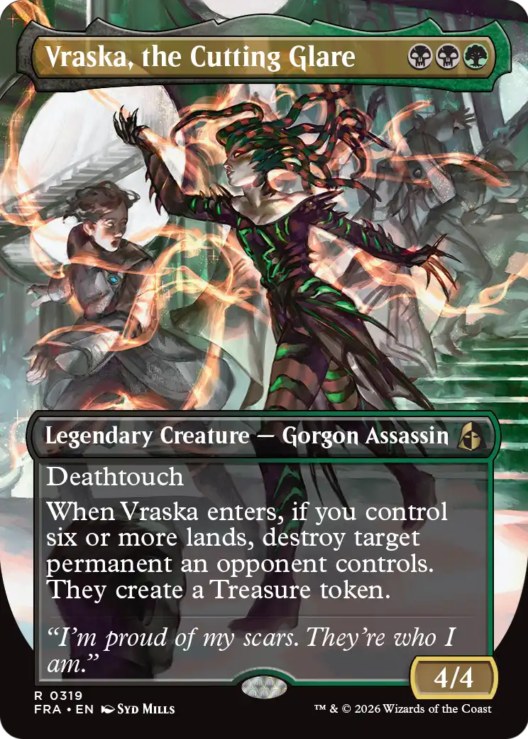 Vraska, the Cutting Glare (Borderless) [Reality Fracture] | I Want That Stuff Brandon