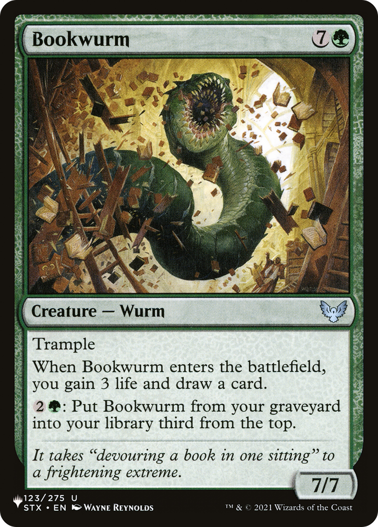 Bookwurm [The List Reprints] | I Want That Stuff Brandon