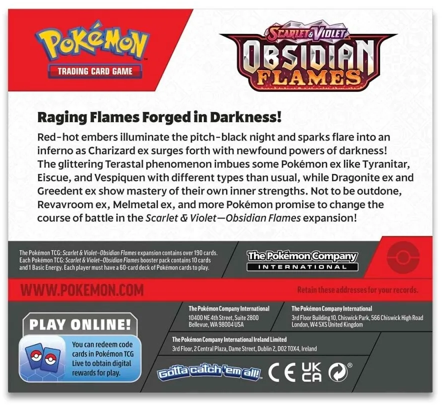 Scarlet & Violet: Obsidian Flames - Booster Box | I Want That Stuff Brandon