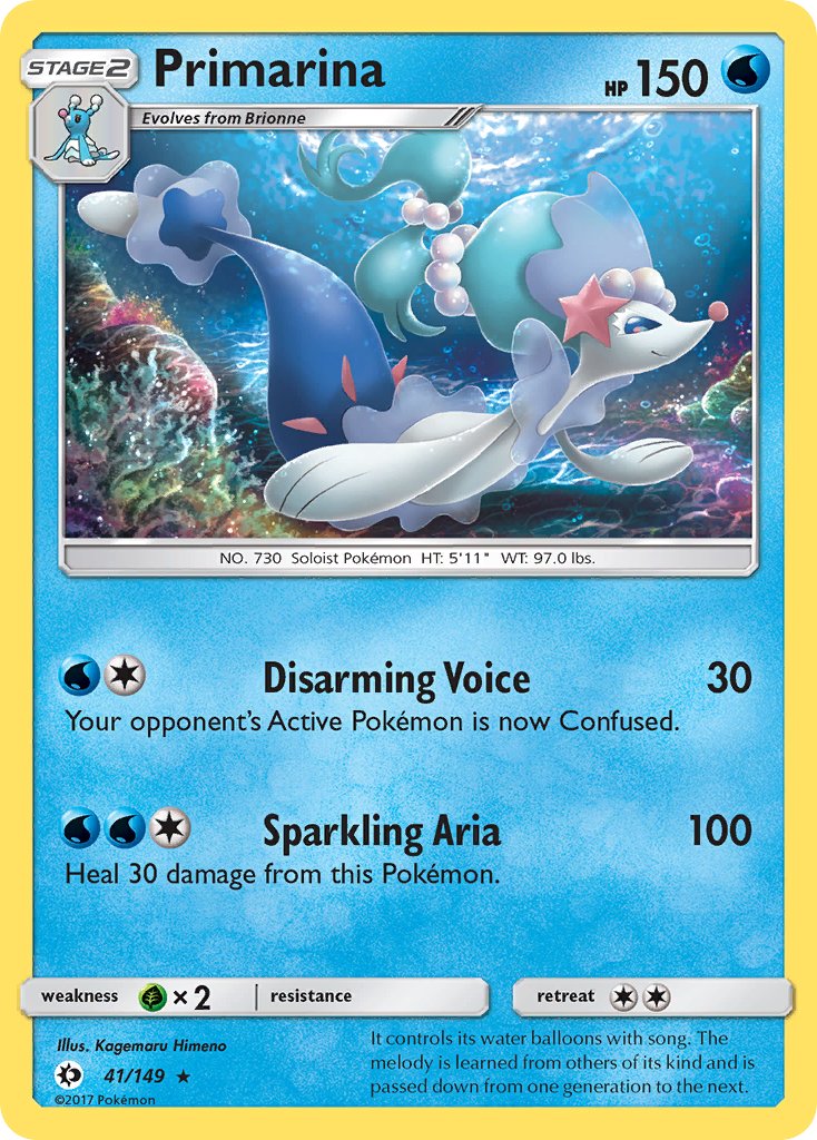 Primarina (41/149) (Theme Deck Exclusive) [Sun & Moon: Base Set] | I Want That Stuff Brandon