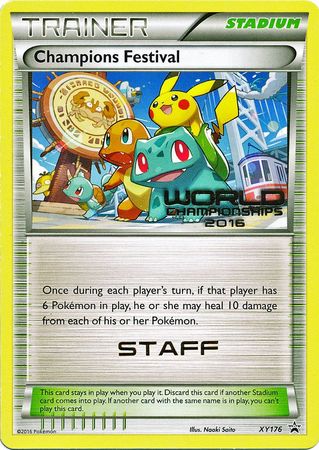 Champions Festival 2016 Staff (XY176) [XY: Black Star Promos] | I Want That Stuff Brandon