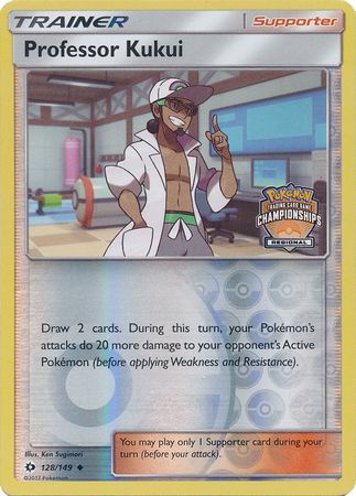Professor Kukui (128/149) (Regional Championship Promo) [Sun & Moon: Base Set] | I Want That Stuff Brandon