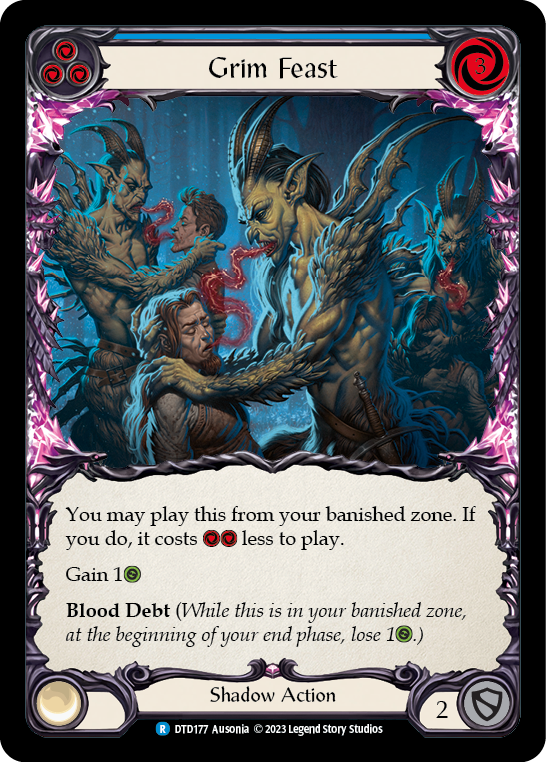 Grim Feast (Blue) [DTD177] (Dusk Till Dawn)  Rainbow Foil | I Want That Stuff Brandon