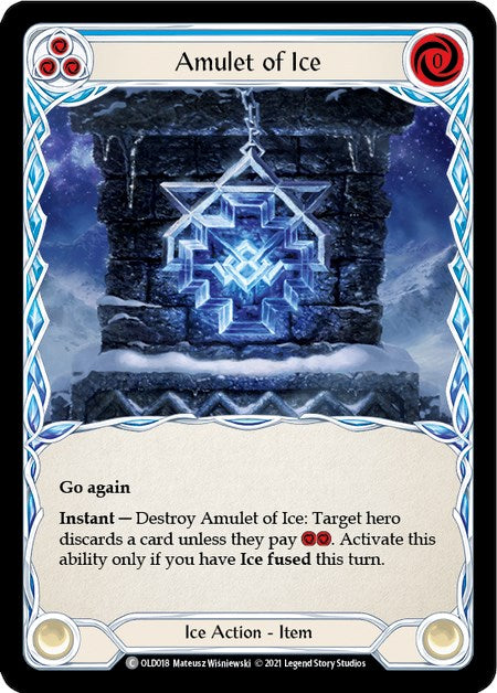 Amulet of Ice (Blue) [OLD018] (Tales of Aria Oldhim Blitz Deck)  1st Edition Normal | I Want That Stuff Brandon