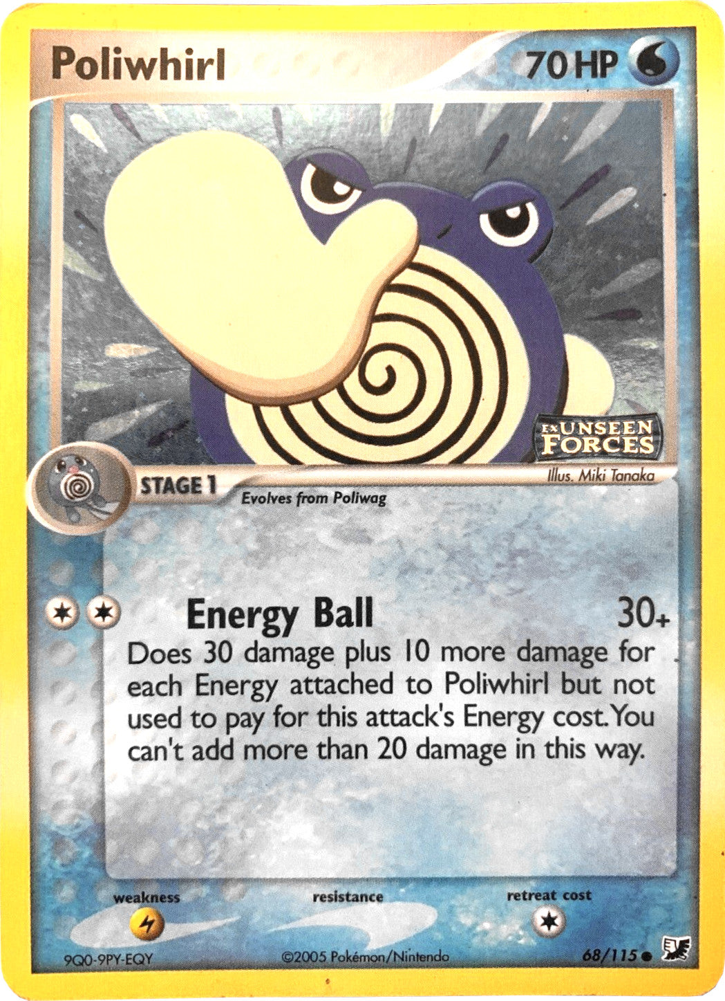 Poliwhirl (68/115) (Stamped) [EX: Unseen Forces] | I Want That Stuff Brandon