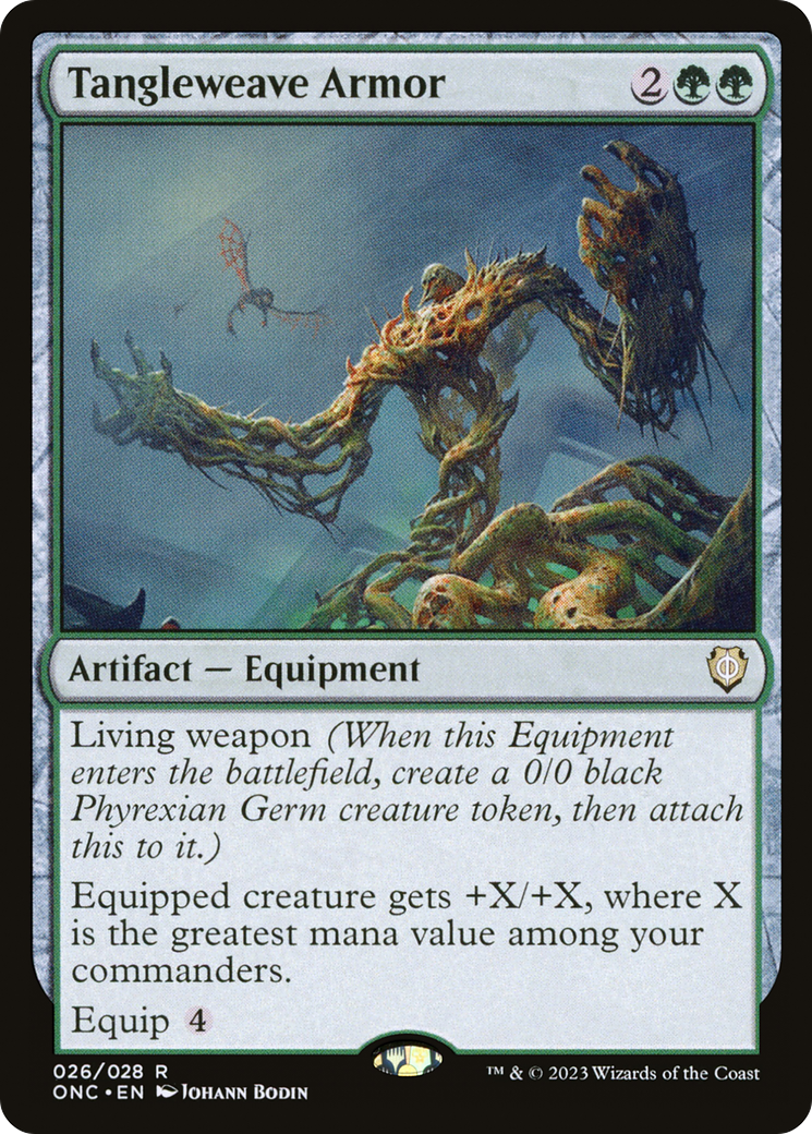 Tangleweave Armor [Phyrexia: All Will Be One Commander] | I Want That Stuff Brandon