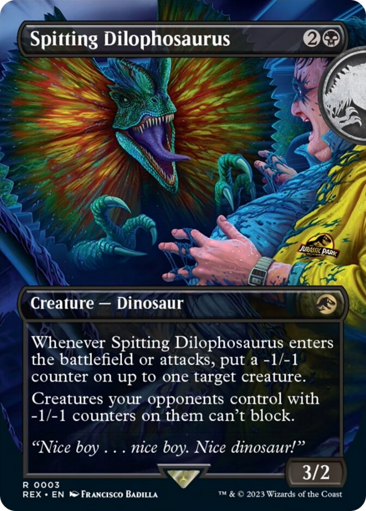 Spitting Dilophosaurus (Borderless) [Jurassic World Collection] | I Want That Stuff Brandon