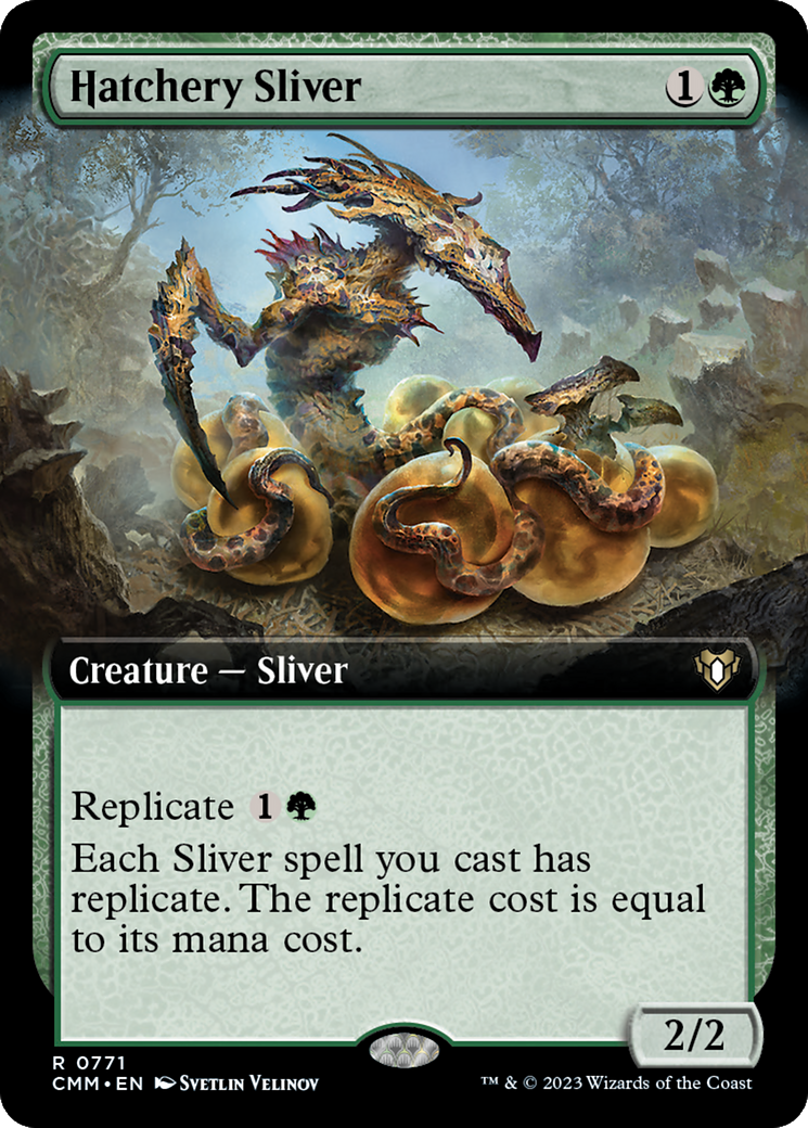 Hatchery Sliver (Extended Art) [Commander Masters] | I Want That Stuff Brandon