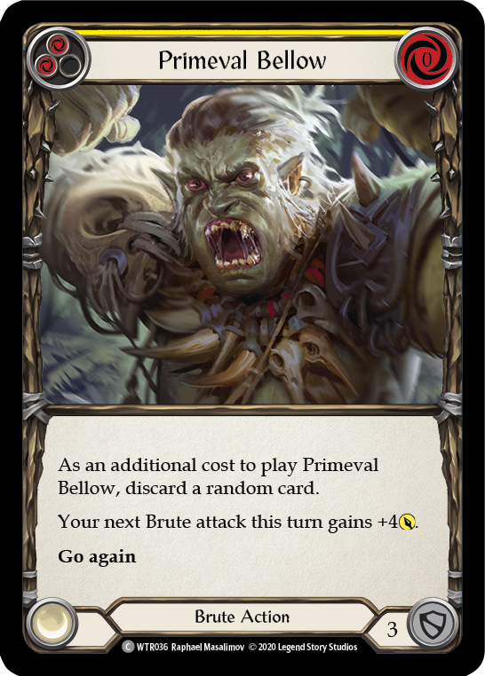 Primeval Bellow (Yellow) [U-WTR036] (Welcome to Rathe Unlimited)  Unlimited Rainbow Foil | I Want That Stuff Brandon