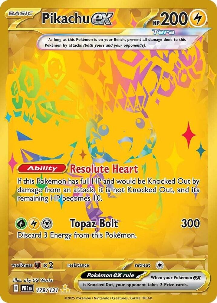 Pikachu ex (179/131) [Scarlet & Violet: Prismatic Evolutions] | I Want That Stuff Brandon