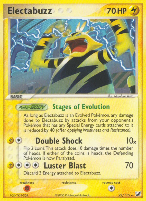 Electabuzz (22/115) [EX: Unseen Forces] | I Want That Stuff Brandon