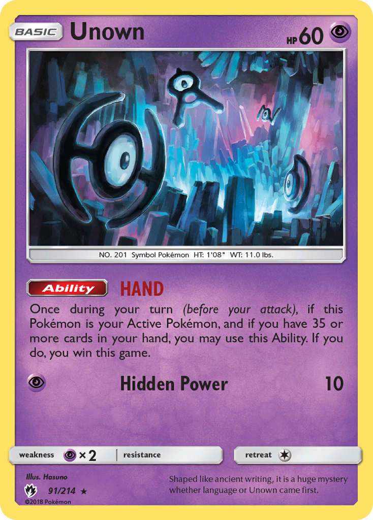 Unown (91/214) [Sun & Moon: Lost Thunder] | I Want That Stuff Brandon