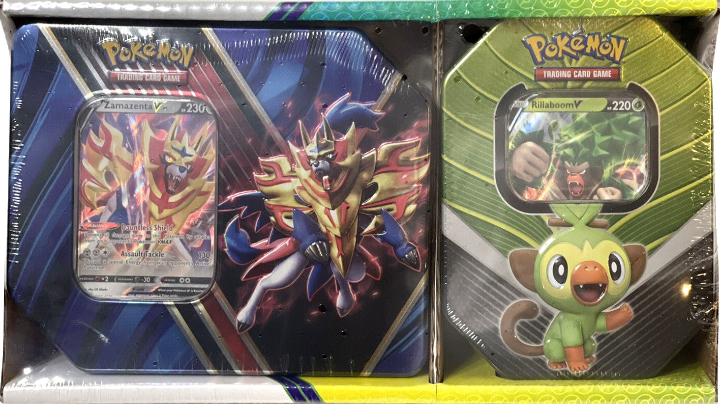 Legends of Galar/Galar Partners - 2-Pack Tin (Zamazenta V & Rillaboom V) | I Want That Stuff Brandon