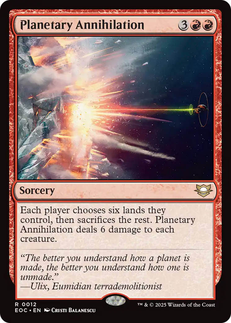 Planetary Annihilation [Edge of Eternities Commander] | I Want That Stuff Brandon
