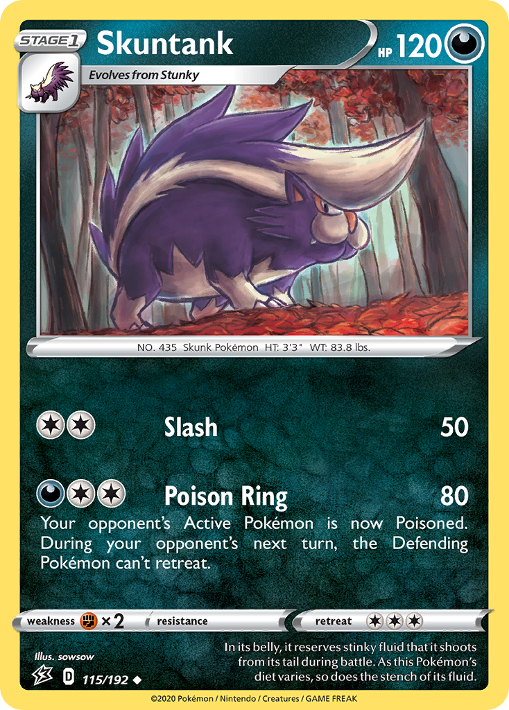 Skuntank (115/192) [Sword & Shield: Rebel Clash] | I Want That Stuff Brandon