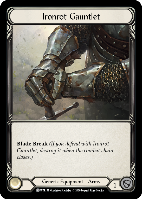 Ironrot Gauntlet [U-WTR157] (Welcome to Rathe Unlimited)  Unlimited Rainbow Foil | I Want That Stuff Brandon