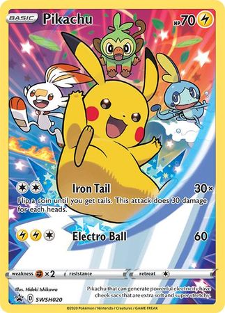 Pikachu (SWSH020) [Sword & Shield: Black Star Promos] | I Want That Stuff Brandon