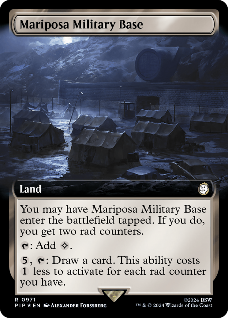 Mariposa Military Base (Extended Art) (Surge Foil) [Fallout] | I Want That Stuff Brandon