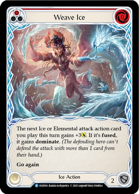 Weave Ice (Red) [OLD014] (Tales of Aria Oldhim Blitz Deck)  1st Edition Normal | I Want That Stuff Brandon