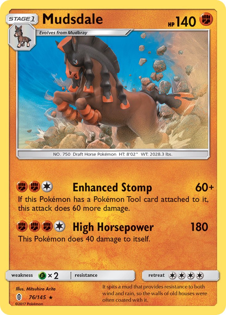 Mudsdale (76/145) (Prerelease Kit Exclusive) (Theme Deck Exclusive) [Sun & Moon: Guardians Rising] | I Want That Stuff Brandon