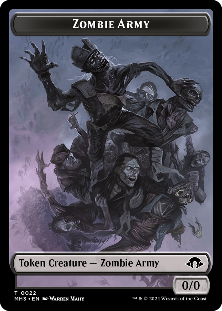 Phyrexian Germ // Zombie Army Double-Sided Token [Modern Horizons 3 Tokens] | I Want That Stuff Brandon