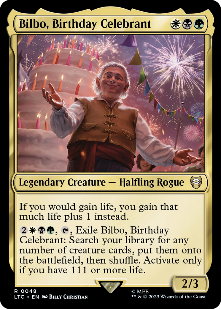 Bilbo, Birthday Celebrant [The Lord of the Rings: Tales of Middle-Earth Commander] | I Want That Stuff Brandon