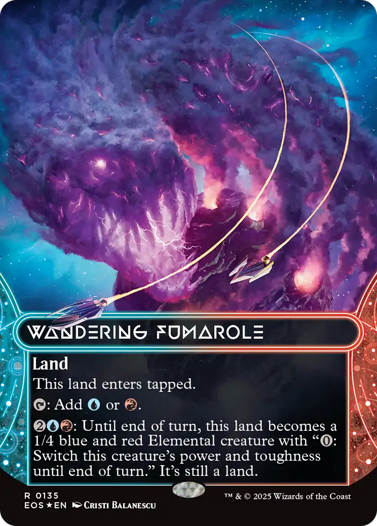 Wandering Fumarole (0135) (Borderless) (Galaxy Foil) [Edge of Eternities: Stellar Sights] | I Want That Stuff Brandon