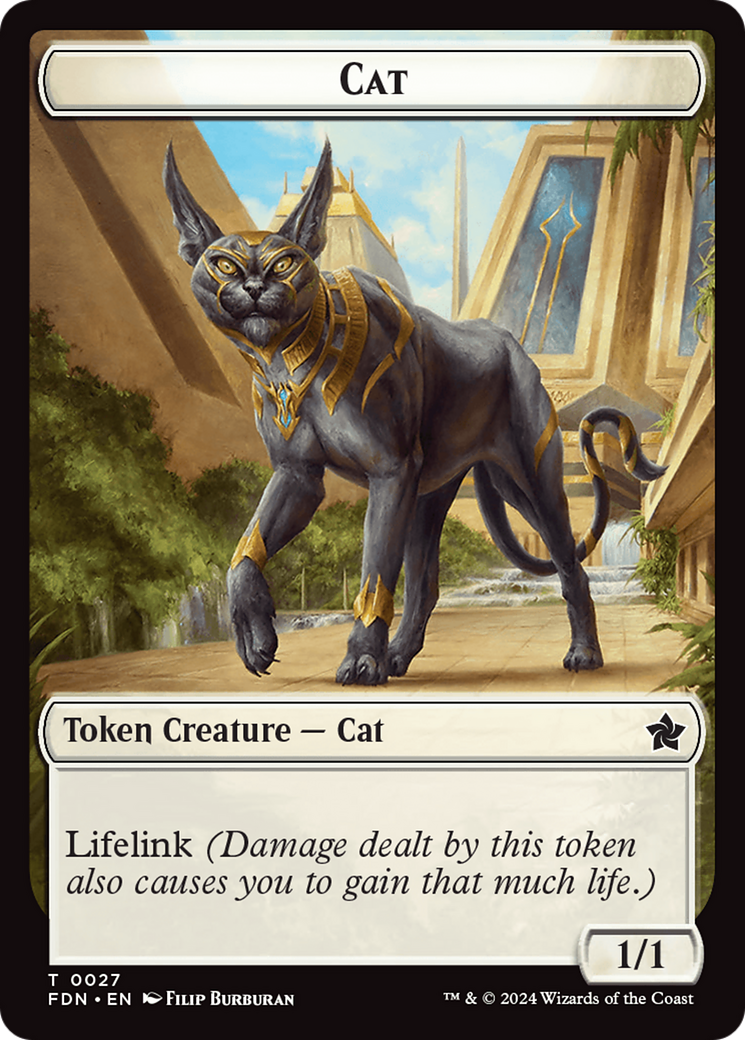 Cat (0027) // Phyrexian Goblin Double-Sided Token [Foundations Tokens] | I Want That Stuff Brandon