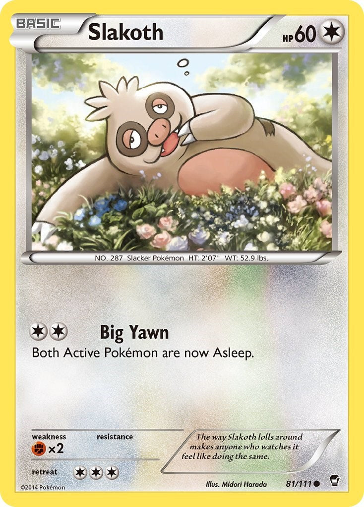 Slakoth (81/111) [XY: Furious Fists] | I Want That Stuff Brandon
