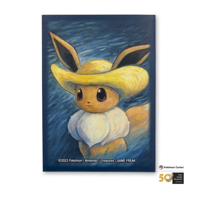 Card Sleeves - Eevee Inspired by Self-Portrait with Straw Hat Card (Pokemon Center × Van Gogh Museum) | I Want That Stuff Brandon