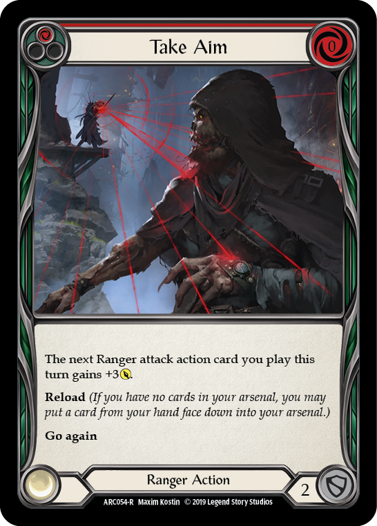 Take Aim (Red) [ARC054-R] (Arcane Rising)  1st Edition Rainbow Foil | I Want That Stuff Brandon