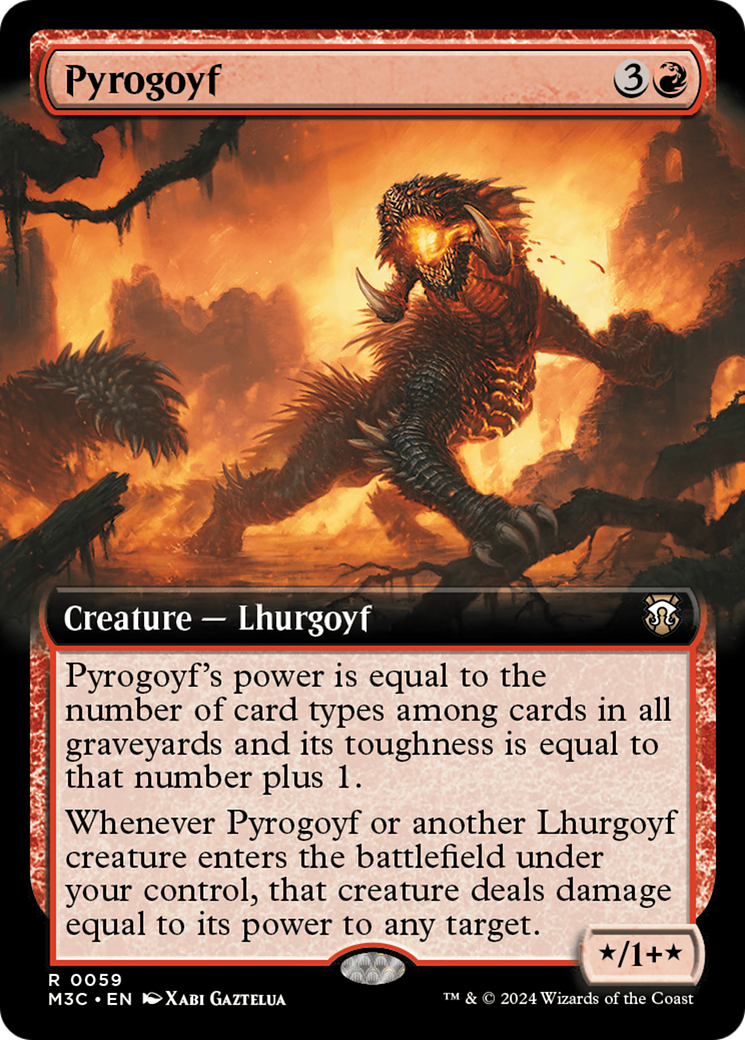 Pyrogoyf (Extended Art) [Modern Horizons 3 Commander] | I Want That Stuff Brandon