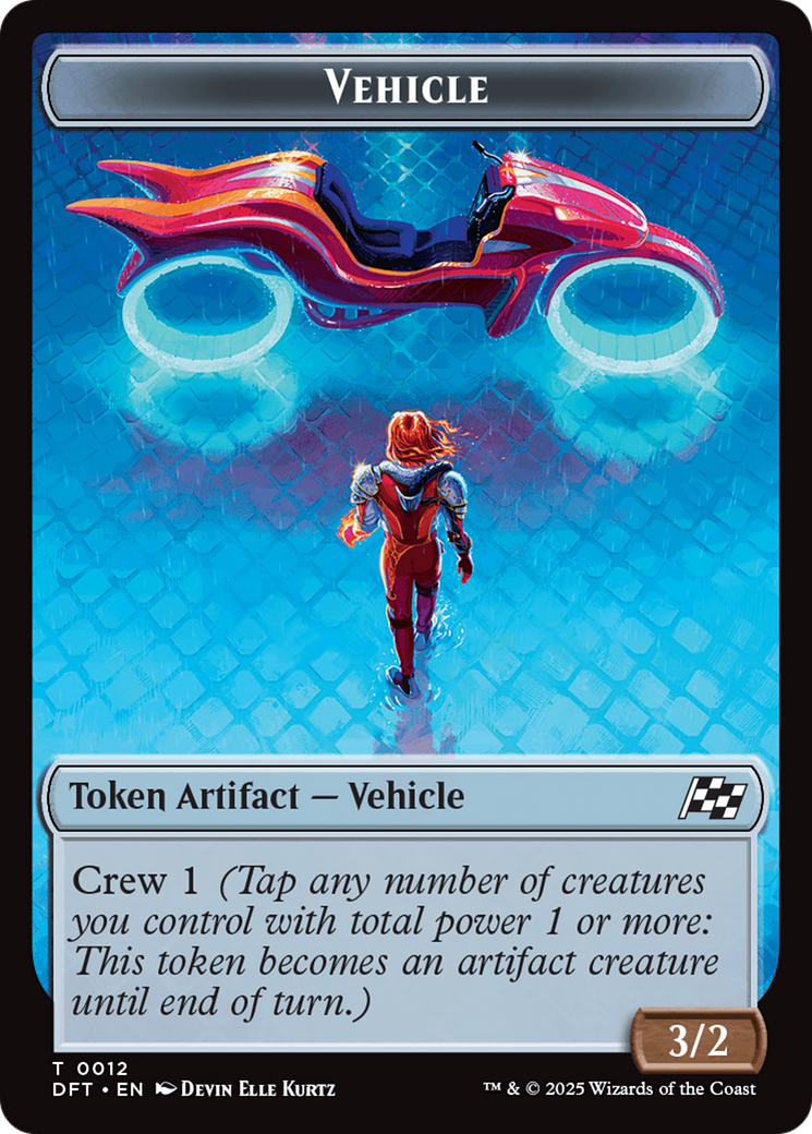 Emblem - Chandra, Spark Hunter // Vehicle Double-Sided Token [Aetherdrift Tokens] | I Want That Stuff Brandon