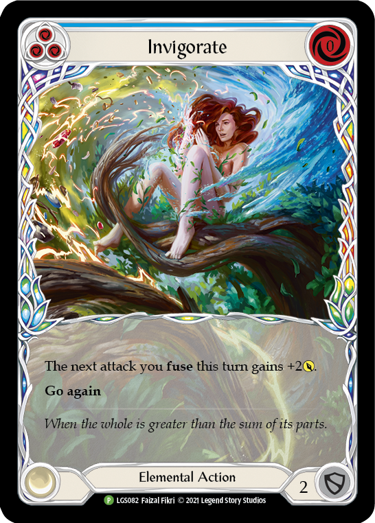 Invigorate (Blue) [LGS082] (Promo)  Rainbow Foil | I Want That Stuff Brandon
