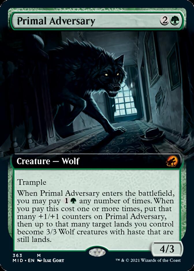 Primal Adversary (Extended Art) [Innistrad: Midnight Hunt] | I Want That Stuff Brandon