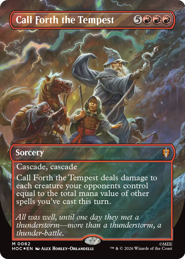Call Forth the Tempest (Borderless) (Surge Foil) [The Hobbit: Eternal-Legal] | I Want That Stuff Brandon