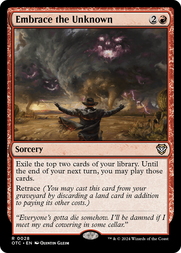 Embrace the Unknown [Outlaws of Thunder Junction Commander] | I Want That Stuff Brandon