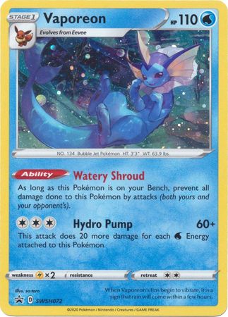 Vaporeon (SWSH072) [Sword & Shield: Black Star Promos] | I Want That Stuff Brandon